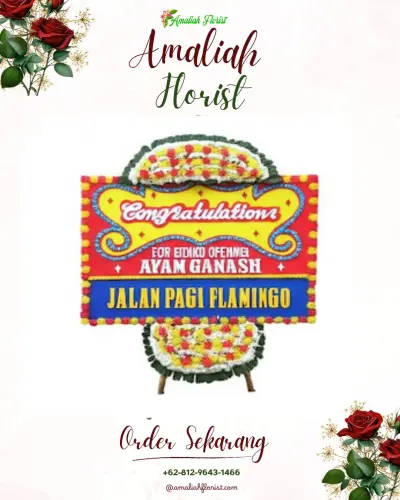 Bunga Papan Congratulation di Gaharu